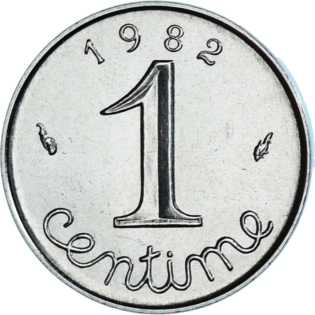 Coin, France, Épi, 1 Centime, 1982, Paris, série FDC, MS(65-70), Stainless