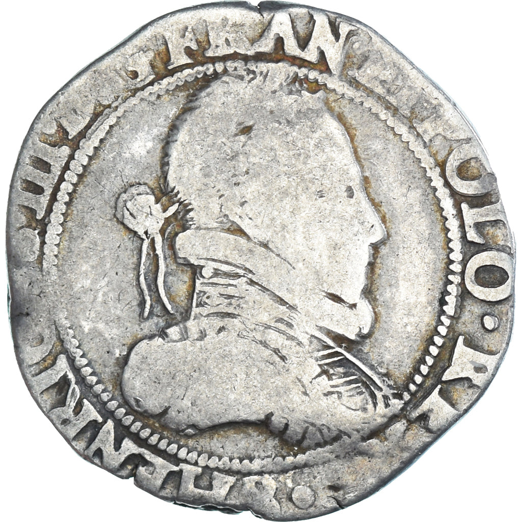 Coin, France, Henri III, Demi Franc, 1576, Rennes, VF(20-25), Silver