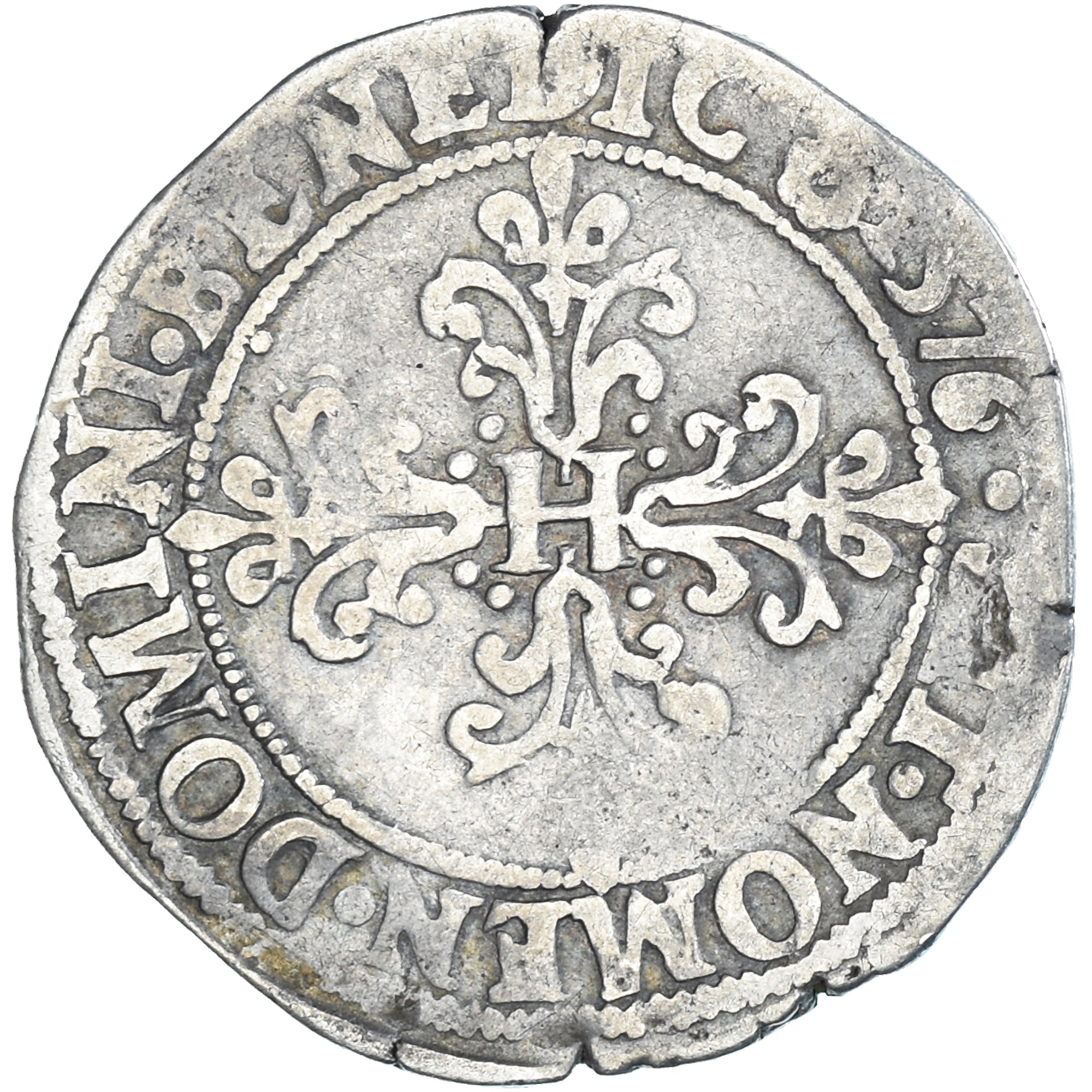 Coin, France, Henri III, Demi Franc, 1576, Rennes, VF(20-25), Silver