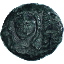 Coin, Bellovaci, Bronze à la petite tête de face, 80-50 BC, EF(40-45), Bronze