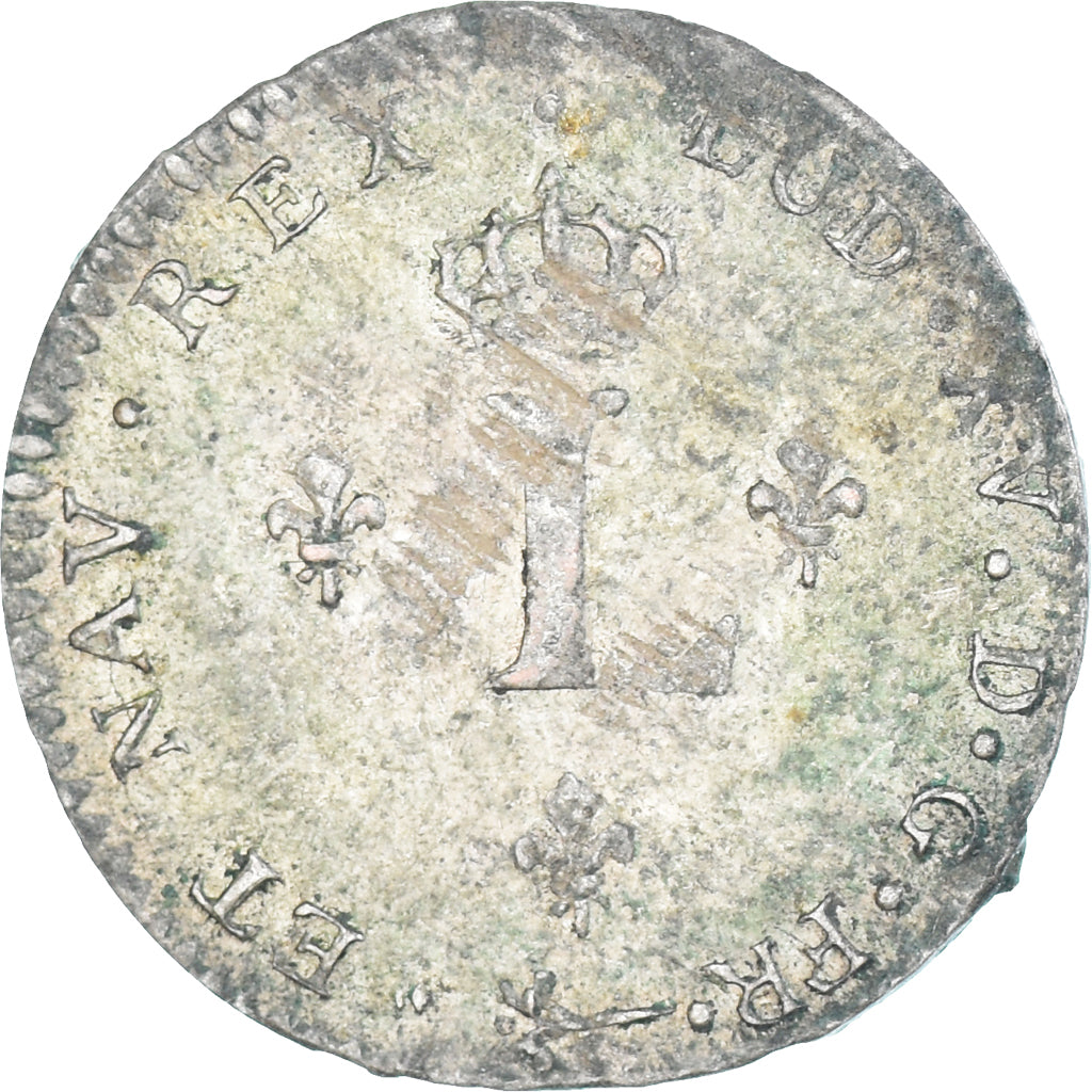 Coin, France, Louis XV, Double Sol, 1741, Amiens, AU(55-58), Billon, Gadoury:281