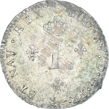 Coin, France, Louis XV, Double Sol, 1741, Amiens, AU(55-58), Billon, Gadoury:281