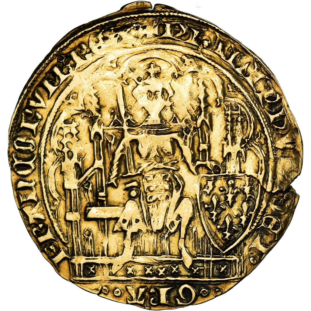 Moneta, Francja, Philippe VI, Ecu d'or à la chaise, 1328-1350, EF(40-45)