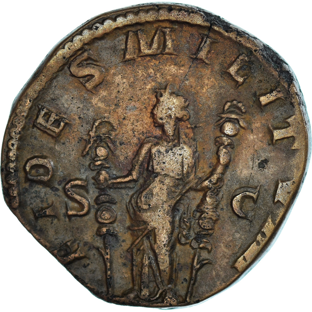 Moneda, Philip I, Sestercio, 244-249, Rome, BC+, Bronce, RIC:172