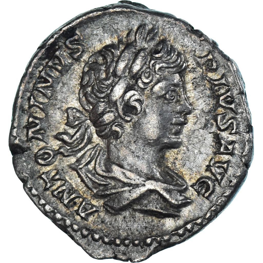 Moneda, Caracalla, Denarius, 202, Rome, MBC+, Plata, RIC:65