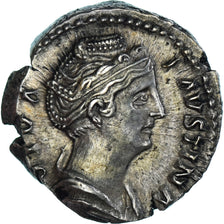 Coin, Diva Faustina I, Denarius, 141, Rome, AU(55-58), Silver, RIC:384a