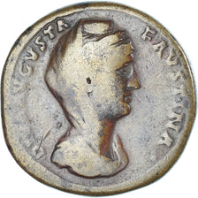 Monnaie, Diva Faustina I, Sesterce, 141, Rome, B+, Bronze, RIC:1140