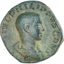 Coin, Philip II, Sestertius, 244-246, Rome, VF(30-35), Bronze, RIC:256