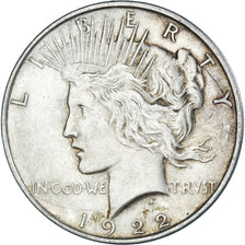 Coin, United States, Peace, Dollar, 1922, Denver, AU(50-53), Silver