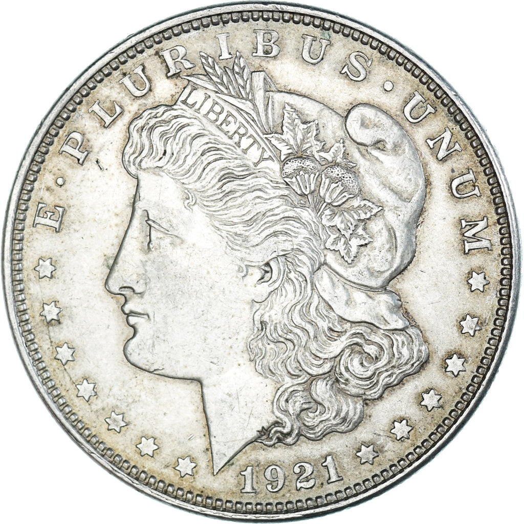 Coin, United States, Morgan, Dollar, 1921, Philadelphia, AU(55-58), Silver
