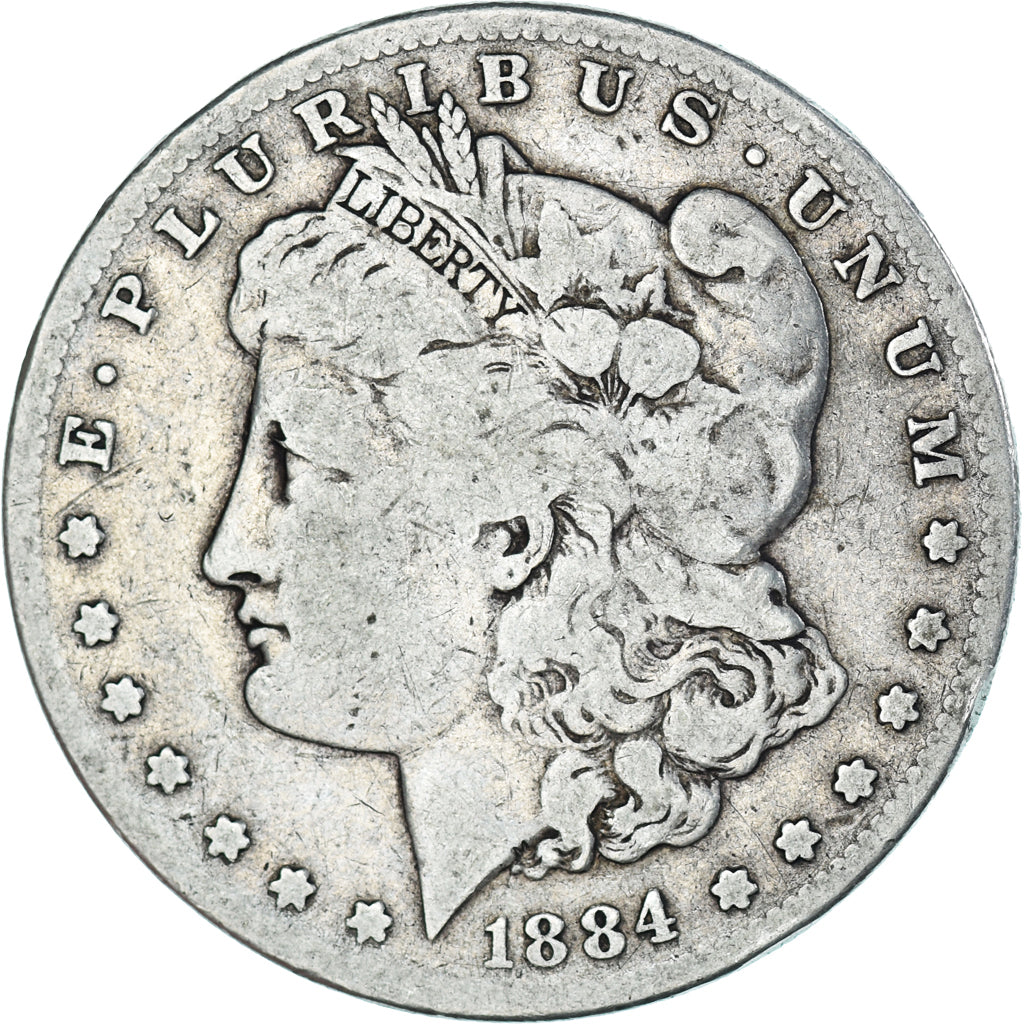 Monnaie, États-Unis, Morgan, Dollar, 1884, San Francisco, TB+, Argent