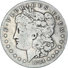 Monnaie, États-Unis, Morgan, Dollar, 1884, San Francisco, TB+, Argent