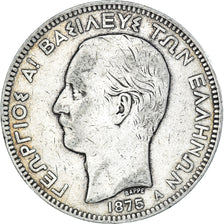 Monnaie, Grèce, George I, 5 Drachmai, 1875, Athènes, TTB, Argent