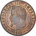 Münze, Frankreich, Napoleon III, 2 Centimes, 1861, Paris, VZ, Bronze
