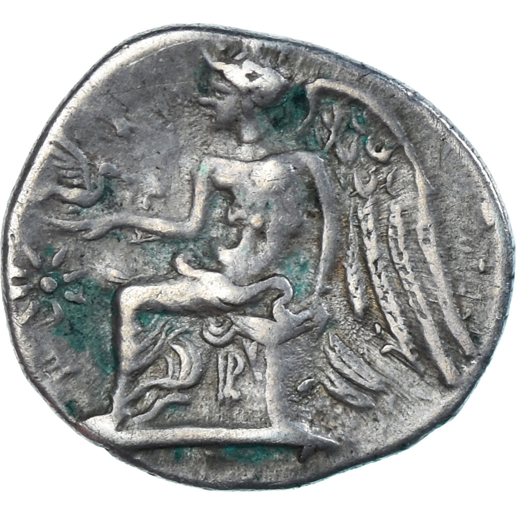 Coin, Calabria, Drachm, ca. 300 BC, Terina, AU(50-53), Silver, SNG-ANS:867, HN