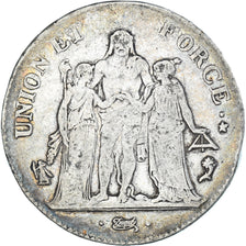 Coin, France, Hercule, 5 Francs, AN 4, Paris, VF(20-25), Silver