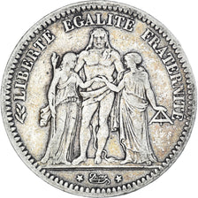 Moneda, Francia, Hercule, 5 Francs, 1871, Paris, Camélinat, BC, Plata
