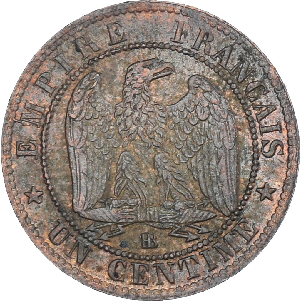 Moneta, Francia, Napoleon III, 1 Centime, 1862, Strasbourg, BB, Bronzo