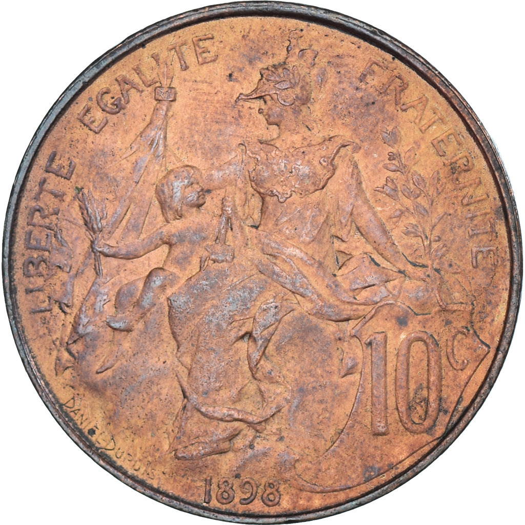 Coin, France, Dupuis, 10 Centimes, 1898, Paris, VF(30-35), Bronze, Gadoury:277