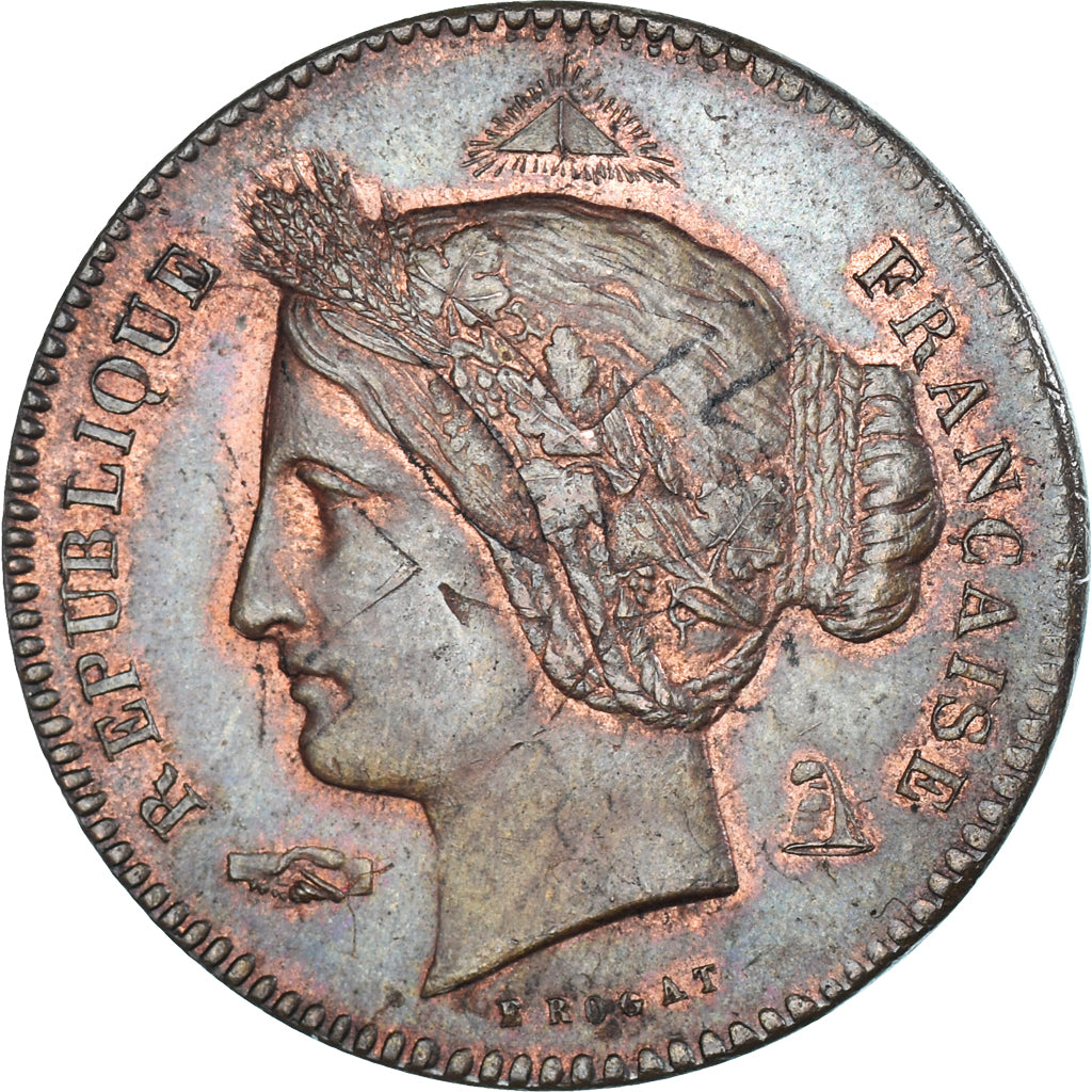Coin, France, Concours Rogat, 10 Centimes, 1848, Paris, AU(50-53), Bronze