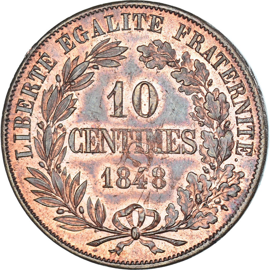 Coin, France, Concours Rogat, 10 Centimes, 1848, Paris, AU(50-53), Bronze