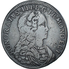 Moneta, Monaco, Honore III, 3 Sols, Pezetta, 1735, Monaco, VF(20-25), Bilon