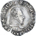 Münze, Frankreich, Henri III, 1/4 Franc au col plat, 1587, Rennes, S+, Silber