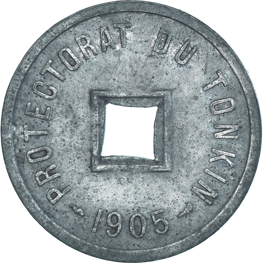 Coin, Tonkin, 1/600 Piastre, 1905, Paris, EF(40-45), Zinc