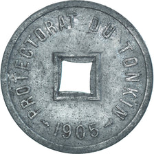 Coin, Tonkin, 1/600 Piastre, 1905, Paris, EF(40-45), Zinc