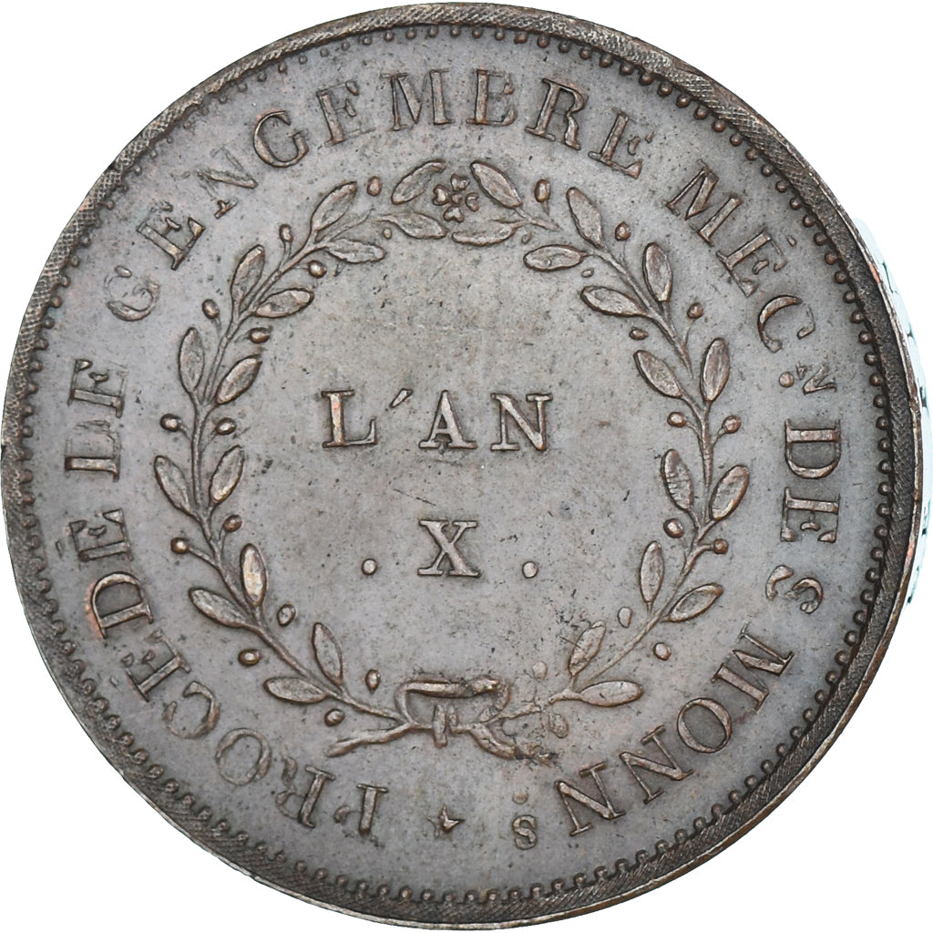 Coin, France, Napoleon I, Module de 2 francs, An X, ESSAI, AU(55-58), Copper