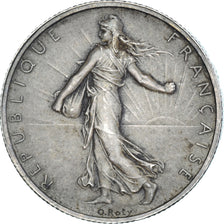 Munten, Frankrijk, Semeuse, 2 Francs, 1898, Paris, Flan mat, ZF+, Zilver