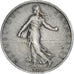 Munten, Frankrijk, Semeuse, 2 Francs, 1898, Paris, Flan mat, ZF+, Zilver