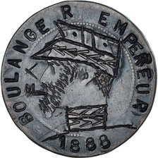 Monnaie, France, Module de 10 Centimes, 1888, Satirique, TB+, Cuivre