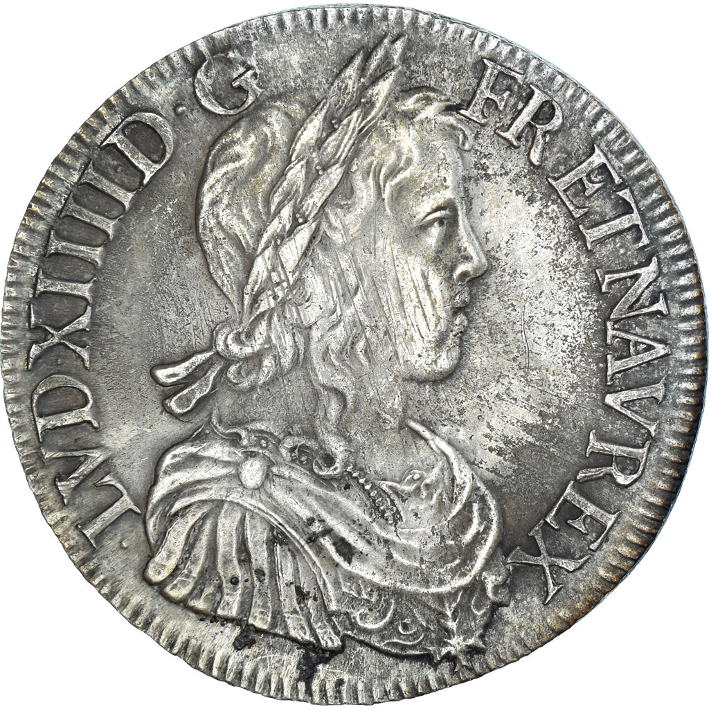 Coin, France, Louis XIV, Écu à la mèche longue, 1649, Bordeaux, EF(40-45)