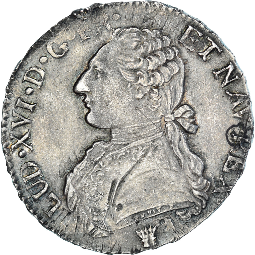 Moneta, Francia, Louis XVI, Ecu aux branches d'olivier, 1784, Limoges, MB+