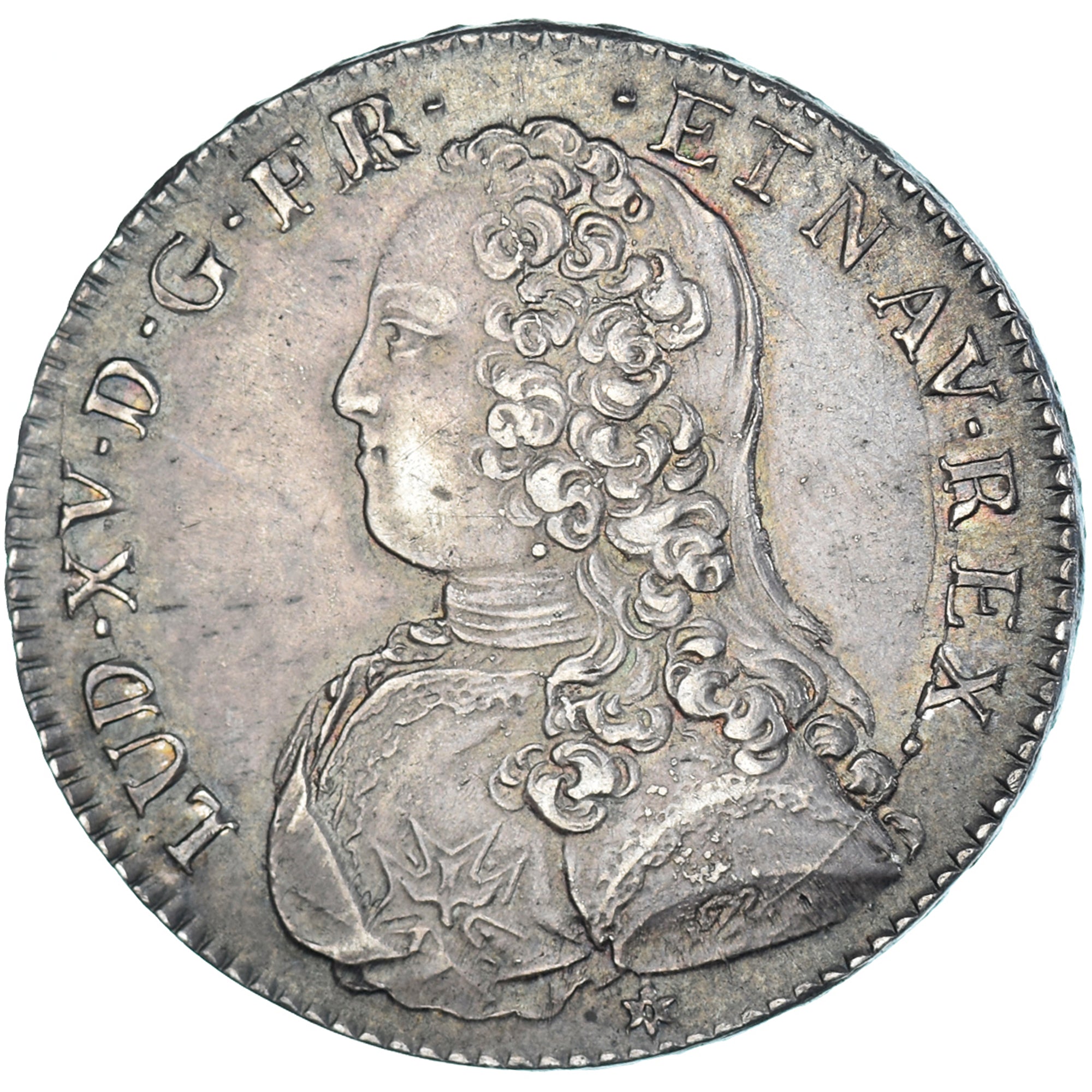 Munten, Frankrijk, Louis XV, 1/2 Ecu aux branches d'olivier, 1735, Caen, ZF+