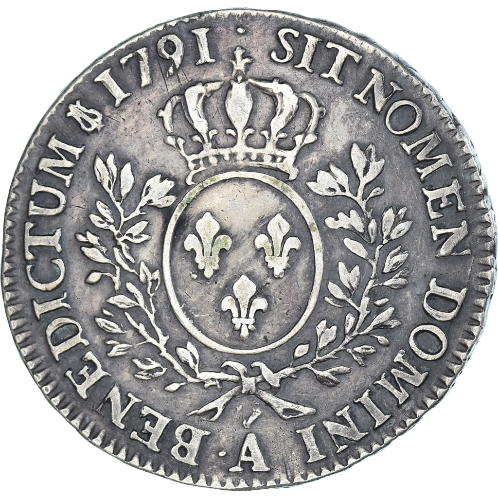 Monnaie, France, Louis XVI, 1/2 Ecu, 1791, Paris, TTB, Argent, Gadoury:355