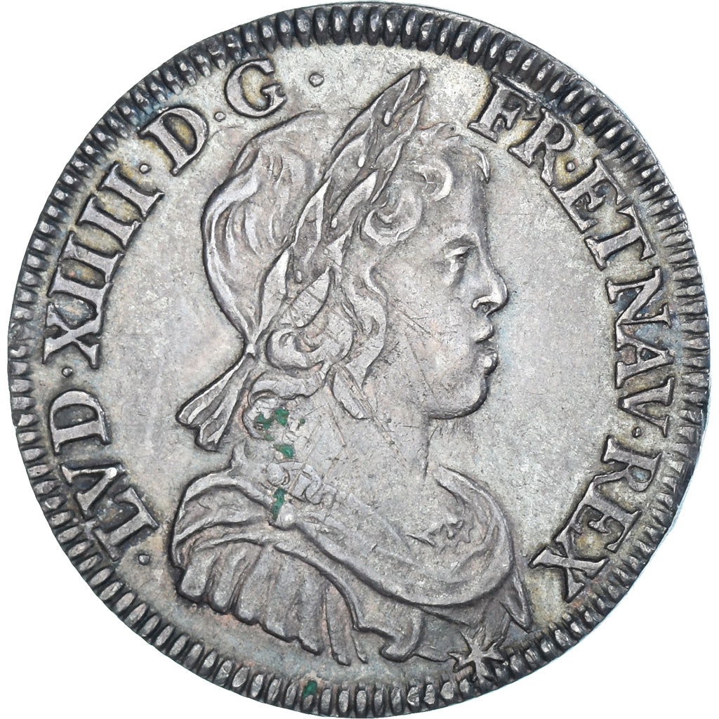 Coin, France, Louis XIV, 1/4 Écu à la mèche courte, 1644, Paris, EF(40-45)