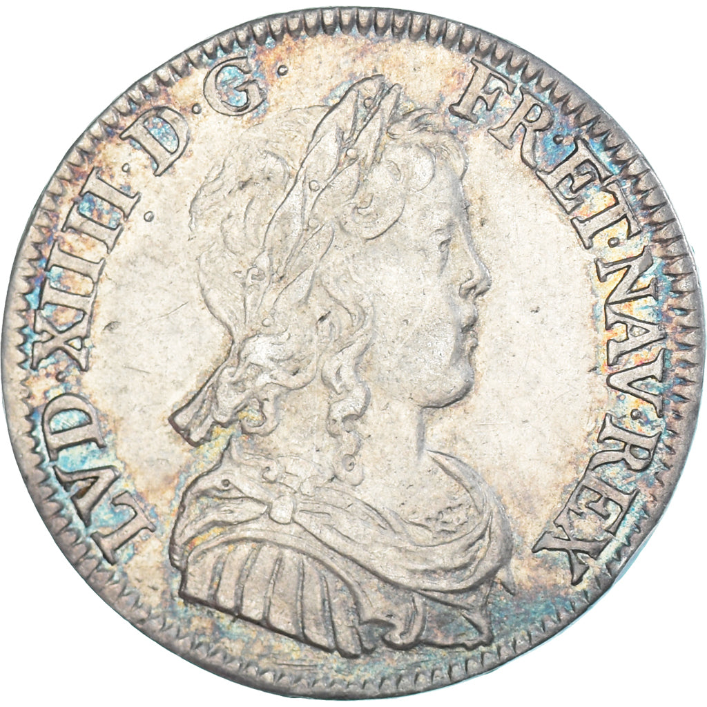 Munten, Frankrijk, Louis XIV, 1/4 Écu à la mèche longue, 1650, Paris, ZF