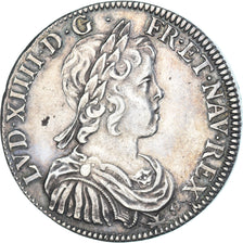 Coin, France, Louis XIV, 1/2 Écu à la mèche courte, 1644, Paris, EF(40-45)