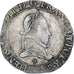 Moneta, Francja, Henri III, Franc au Col Plat, 1576, Rennes, VF(30-35), Srebro