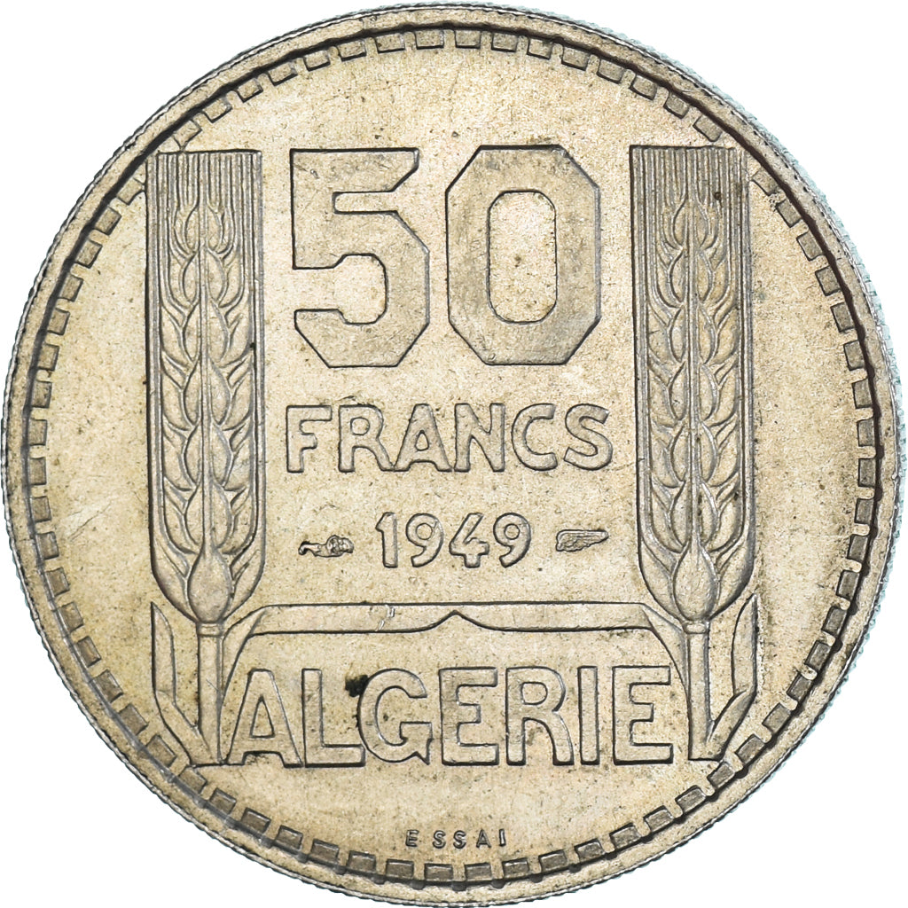 Moneta, Algeria, 50 Francs, 1949, Paris, ESSAI, SPL-, Rame-nichel, KM:E2