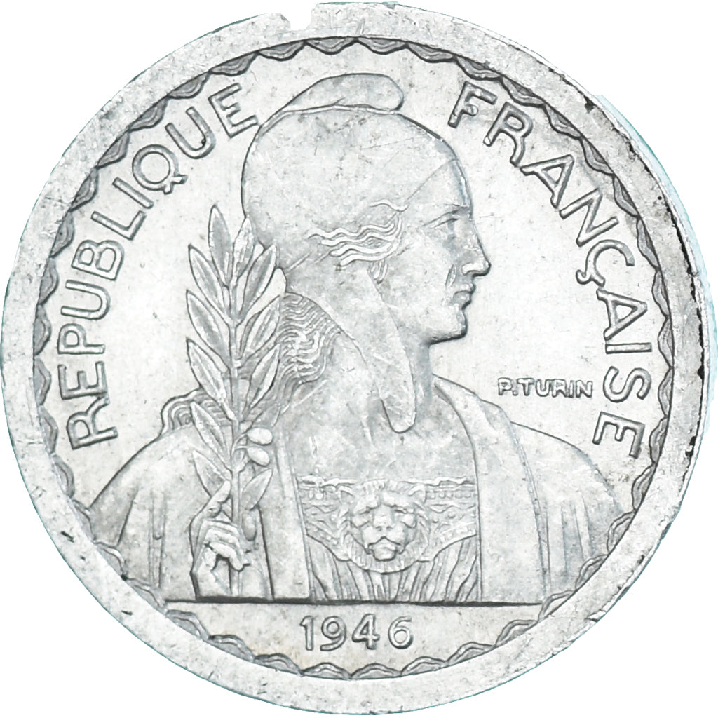 Coin, FRENCH INDO-CHINA, 5 Cents, 1946, Paris, ESSAI, AU(55-58), Aluminum