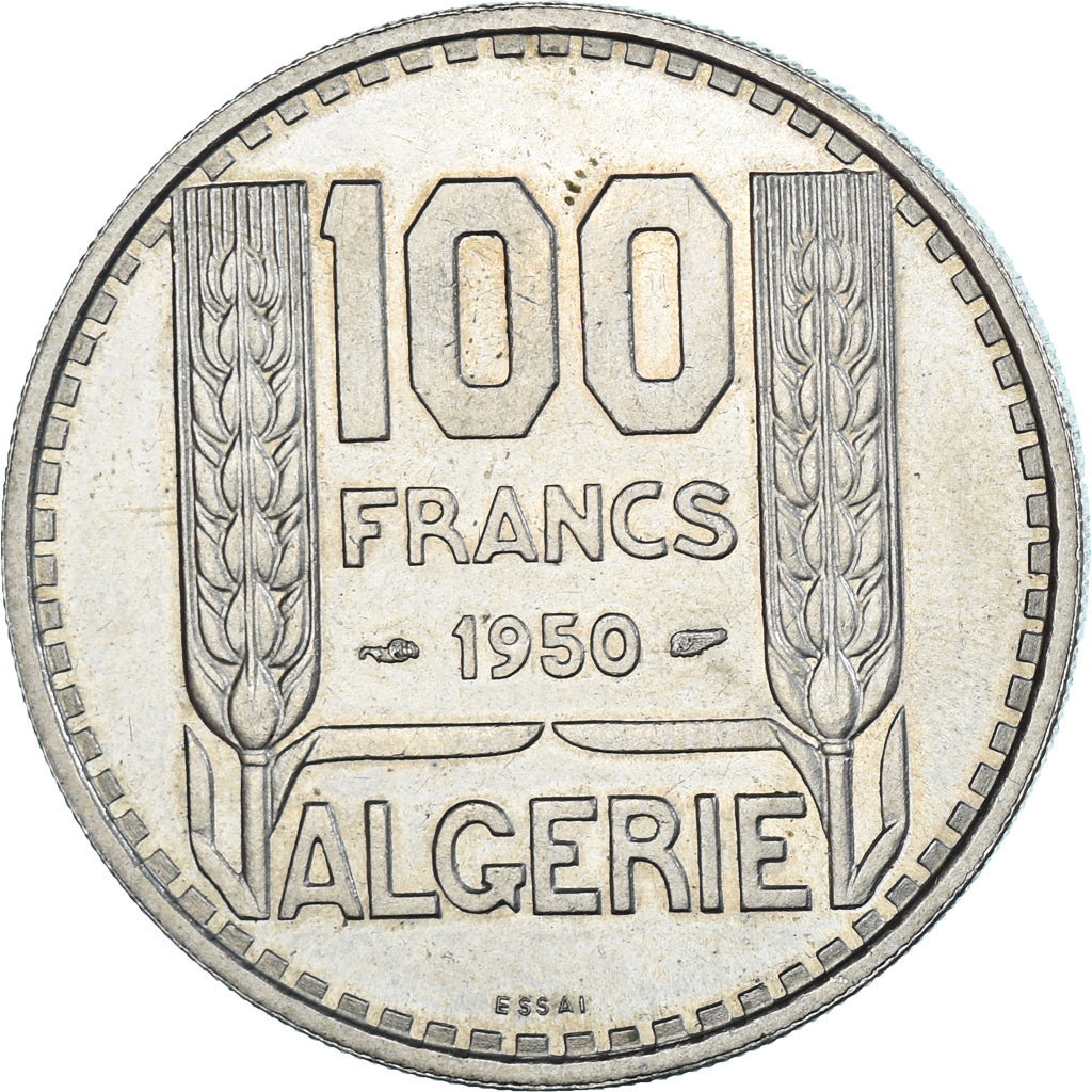 Coin, Algeria, 100 Francs, 1950, Paris, ESSAI, AU(55-58), Copper-nickel, KM:E3
