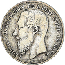 Coin, CONGO FREE STATE, Leopold II, 50 Centimes, 1896, VF(30-35), Silver, KM:5