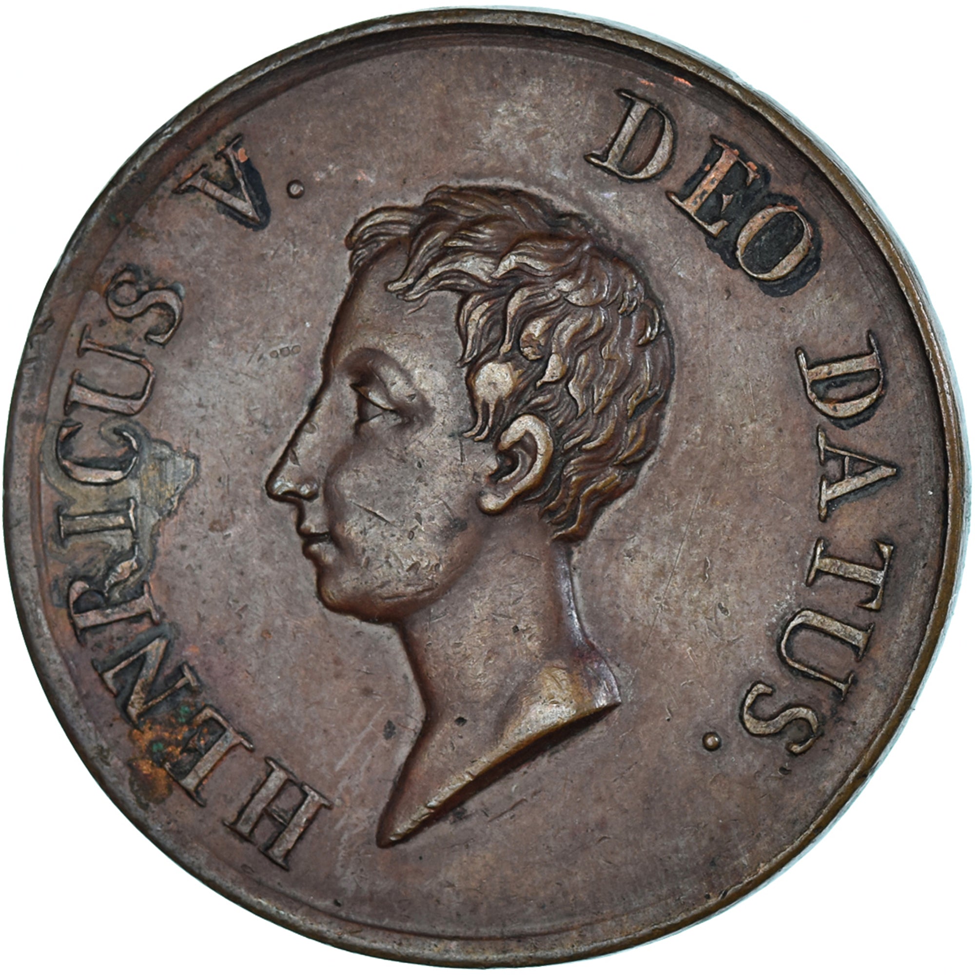 Coin, France, Henri V, Module 5 francs, 1831, Lyon, AU(50-53), Bronze