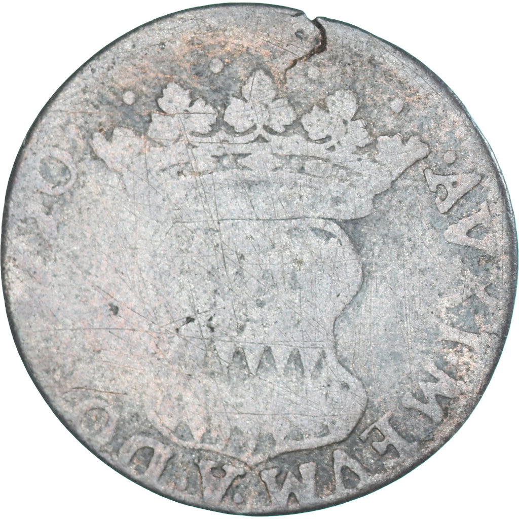 Coin, Monaco, Antoine I, Pezzetta, 1720, Monaco, F(12-15), Billon, Gadoury:MC91a