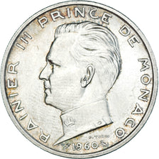 Coin, Monaco, Rainier III, 5 Francs, 1960, Monaco, MS(60-62), Silver