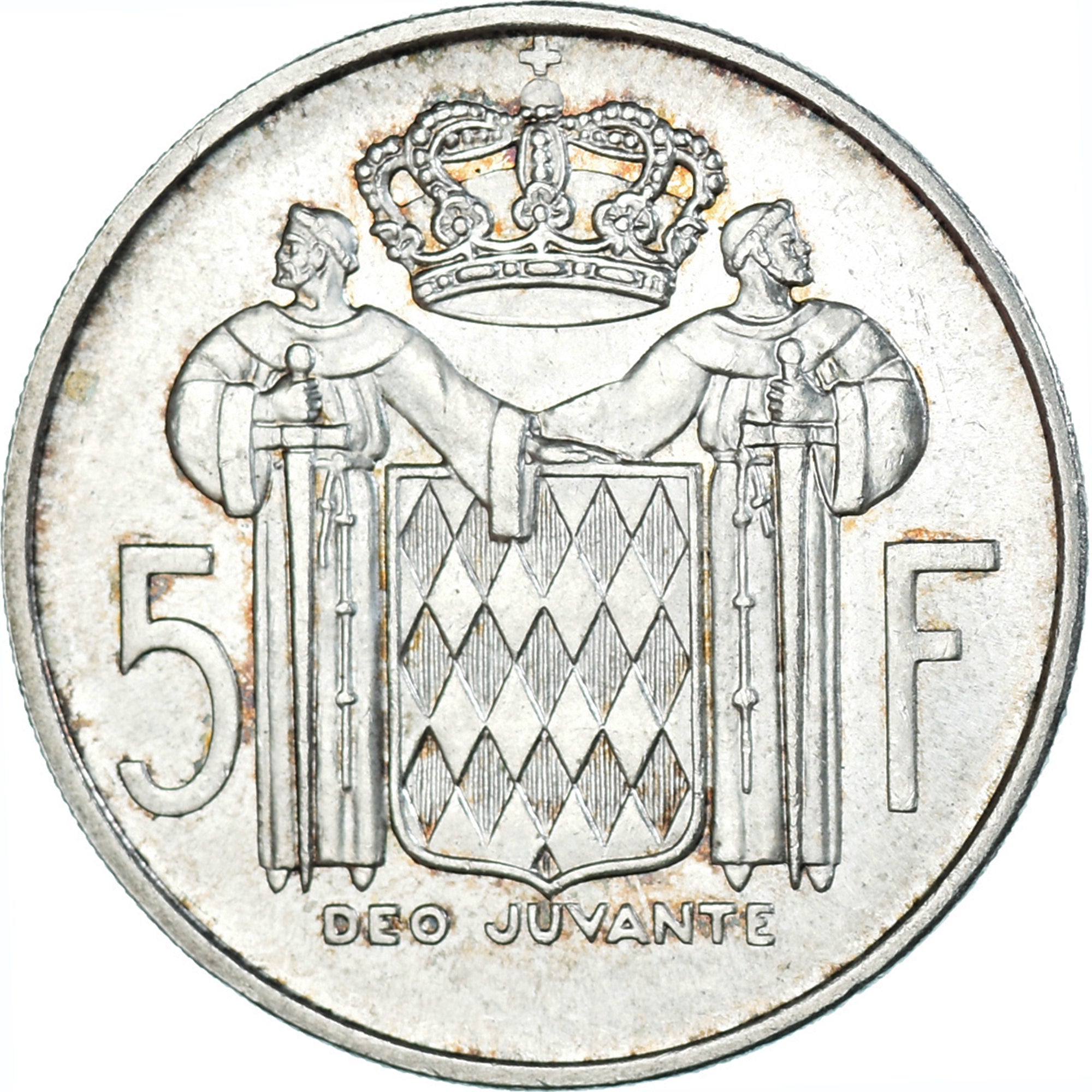 Coin, Monaco, Rainier III, 5 Francs, 1960, Monaco, MS(60-62), Silver