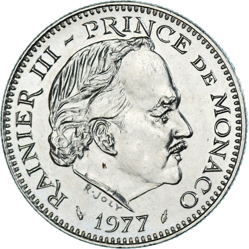 Monnaie, Monaco, Rainier III, 5 Francs, 1977, Monaco, SPL, Du cupronickel